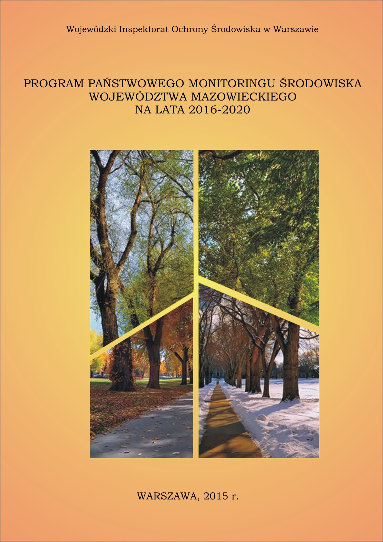 Okładka Program Państwowego Monitoringu Środowiska woj. mazowieckiego na lata 2016-2020