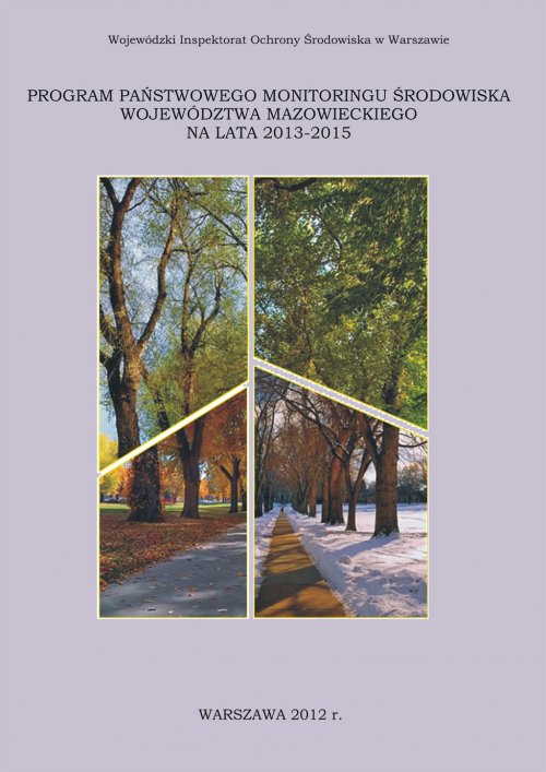 Okładka Roczna Ocena Jakości Powietrza w województwie mazowieckim. Raport za rok 2012