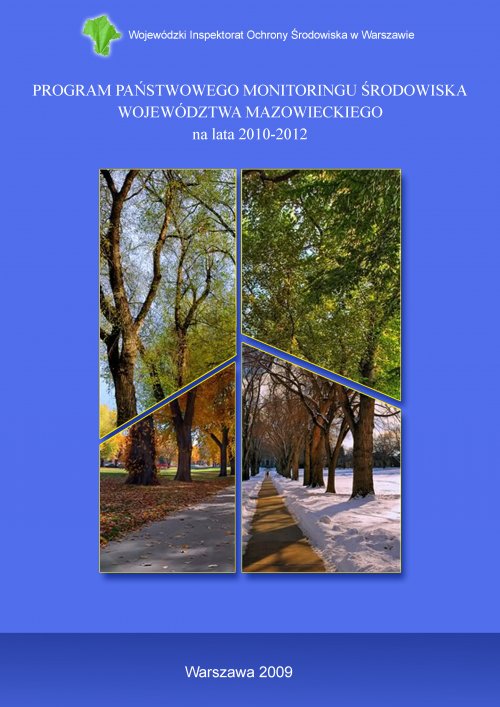 Okładka Program Państwowego Monitoringu Środowiska woj. mazowieckiego na lata 2010-2012